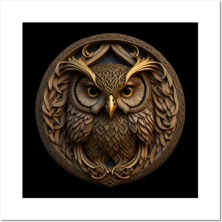 Celtic Style Animal 07 Owl Posters and Art